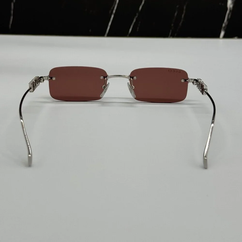 NEW GUCCI SUNGLASSES SILVER UNISEX EYEWEAR GUCCI GG1808S 004